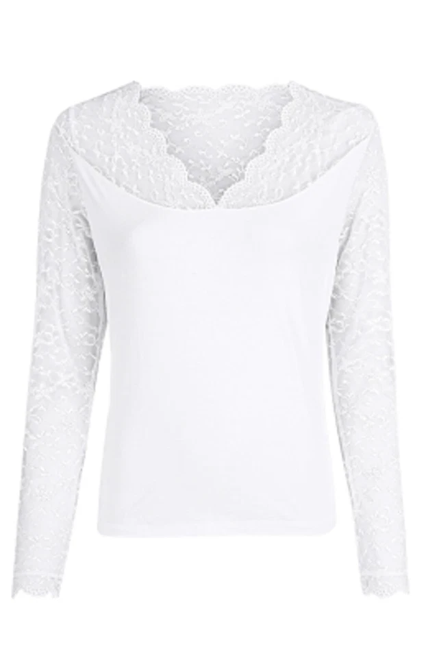 Nina von C Damen Spitzenshirt (Dirndlblusenlook) langarm  83470971 - Bild 1 von 1