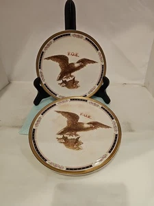 FRATERNAL ORDER OF EAGLES ANTIQUE PLATES Liberty, Truth, Justice, Equality  - Picture 1 of 8