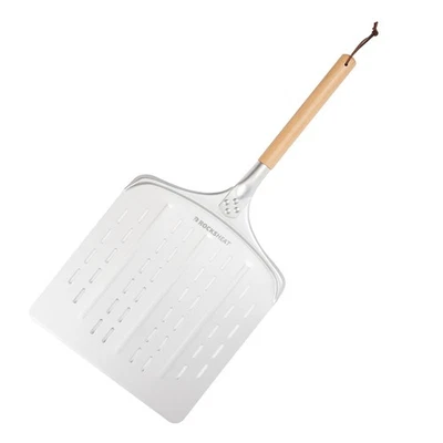 Espátula de aluminio para cáscara de pizza de 12 pulgadas con mango de madera para hornear horno de pizza Foto 1 de 4