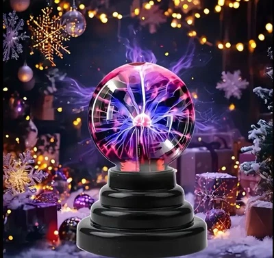 Bola de plasma táctil de 1 pieza, alimentada por USB, luz nocturna de inducción electrostática Foto 1 de 4
