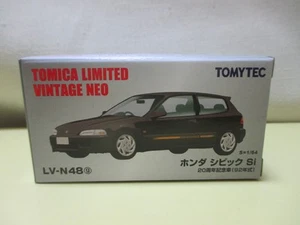 Tomica Limited Vintage Neo LV-N48g 1/64 Honda Civic Si 20th Aniversary Black - Picture 1 of 1