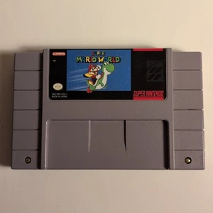 Vintage Super Mario World Super Nintendo 1991 SNES Videospiel Cartridge - Bild 1 von 9