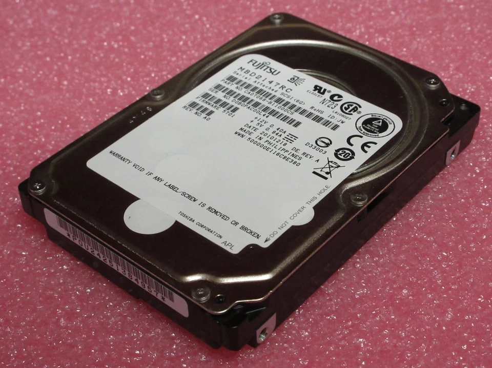 Fujitsu 146GB 10000RPM 2.5" 6G SAS CA07068-B11000CS MBD2147RC HDD Hard Drive - Image 1 of 4