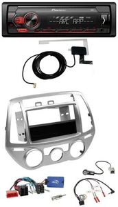 Pioneer 1DIN USB DAB MP3 Lenkrad Autoradio für Hyundai i20 2012-2014 silber man. - Bild 1 von 11