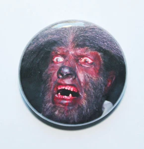 1" (25mm) Scary Werewolf Horror Button Badge - Picture 1 of 2