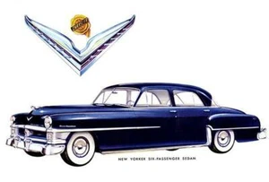 1951 Chrysler New Yorker Six Passenger Sedan - Werbe Werbung Magnet - Bild 1 von 2
