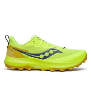 Saucony Men's Peregrine 14 Hiking Shoe, Citron/Oak, 7.5 - Picture 1 of 6