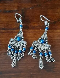 Orecchini Vintage Argento Lapislazzuli - Foto 1 di 6