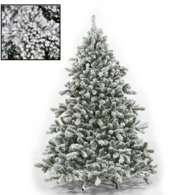 Albero di Natale innevato artificiale Tirolese cm 180 210 230 270 folto - Rotex - Immagine 1 di 4