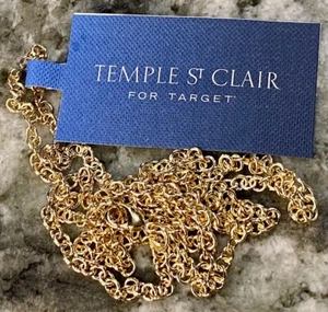 NEW Never Worn Temple St. Clair for Target 14k Gold Plated 30" Necklace Chain - Picture 1 of 3