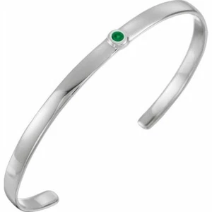 Smaragd Manschette 6" Armband in Sterlingsilber - Bild 1 von 1