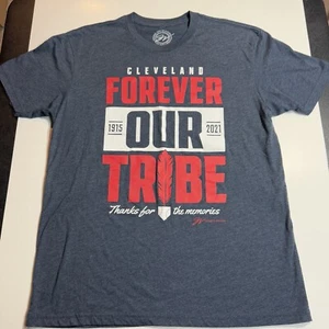 Adult Large Cleveland Indians Forever Our Tribe Tribute / Memorial T-Shirt L - Picture 1 of 6