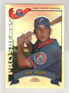 2002 Topps Traded Chrome Refractor #150 Eric Miller Montreal Expos RC BV$4 - Picture 1 of 1