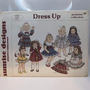 Vintage Sunrise Designs Sewing Pattern Dress Up Dress Collection Girl Toddler1-4 - Picture 1 of 13