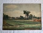Antique Landscape Watercolour Painting on card ~ Framed.