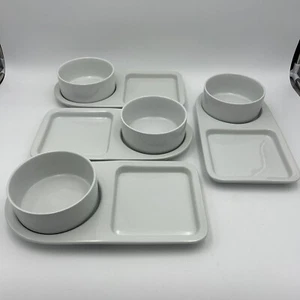 BIA Cordon Bleu 8 pc Soup Bowl & Sandwich Plate Tray 4 Sets Elegant Dining - Picture 1 of 9