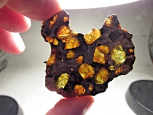 GREAT DEAL! GORGEOUS CRYSTALS! INCREDIBLE IMILAC PALLASITE METEORITE! 19.97 GMS - Picture 1 of 10