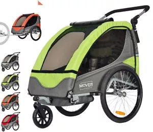 MOVER Kinderfahrradanhänger Kinderwagen 2-Sitzer Kippsicher - Bild 1 von 14