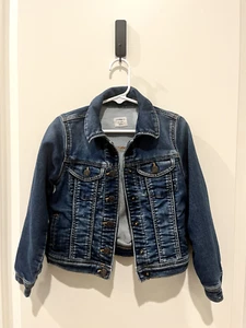 Gap Kids Denim Jean Jacket Girls Sz 5 Years Blue Denim Med Wash Button Up - Picture 1 of 4