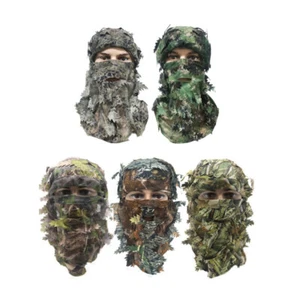 Outdoor camping hunting training 3D leaf mask hat integrated camouflage hood - Picture 1 of 12