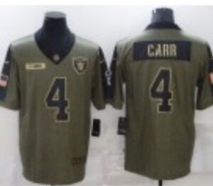 Nike Las Vegas Raiders NFL Derek Carr 2021 Salute To Service Jersey Large