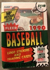 1990 Fleer Cello Pack Roberto Alomar Padres (Top) Andy McGaffigan Expos (Back)