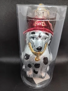 Christmas Ornament, Dalmation Fire House Dog, 5.5 Inches Tall, Blown Glass, NIB - Picture 1 of 5