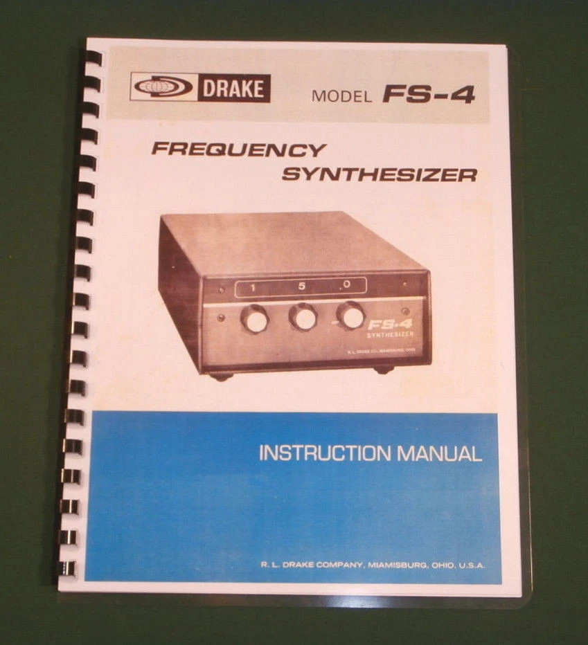 Drake FS-4 Instruction Manual - Premium Card Stock Covers & 28lb Paper! - Image 1 of 1