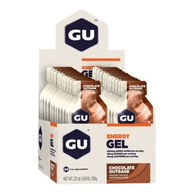 GU ORIGINAL ENERGY GEL : CHOCOLATE OUTRAGE - Box of 24 - Image 1 of 3