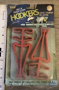 Set Vintage Norski Ski & Pole Clips "Hookers" Cross Country / Alpine NEW NOS - Picture 1 of 5