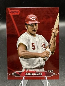 Johnny Bench 2024 Topps Stadium Club #75 Lámina Roja Paralelo Cincinatti Reds Salón de la fama - Imagen 1 de 2