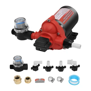 Water Pressure Diaphragm Pump Self-Priming Pump 45 PSI 4 GPM For Boat RV 115V - Picture 1 of 11