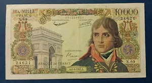 Billet 10000 Francs NAPOLEON BONAPARTE 06/06/1957 Série N.69 - Imagen 1 de 2