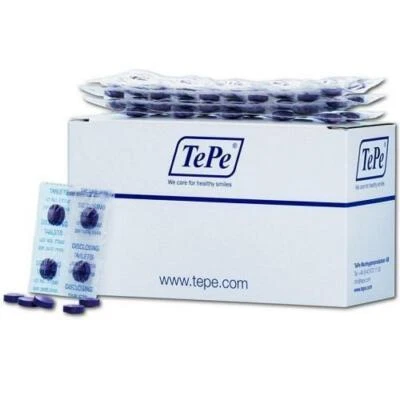 TEPE PLAQSEARCH DISCLOSING TABLETS SHOW DENTAL PLAQUE KIDS ADULTS TEETH TWO TONE