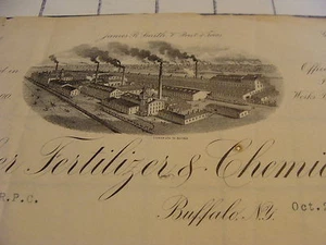 Original Vintage BILLHEAD: CROCKER FERTILIZER & CHEMICAL, CO Buffalo, NY 1895 - Picture 1 of 2