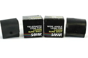 Sakar Wide Angle Lens & Telephoto Lens for Canon Sure Shot Made in Japan - Picture 1 of 12