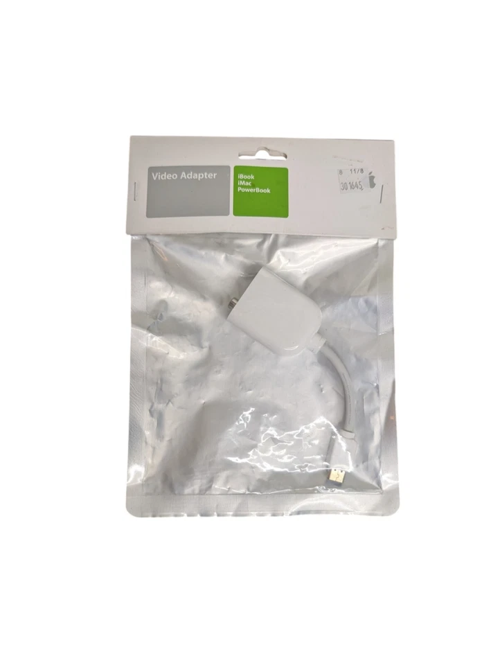Apple M9109G/A Video Adapter Mini-VGA to S-Video for Mac iBook iMac PowerBook - Image 1 of 3