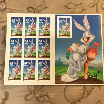 USPS 1997 USA 32c Bugs Bunny - Looney Tunes - Sheet of 10 Mint - MNH NEW UNUSED - Image 1 of 2