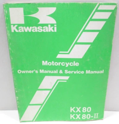 87 Kawasaki KX 80 1987 OEM manual de servicio 99920-1368-01 Foto 1 de 4
