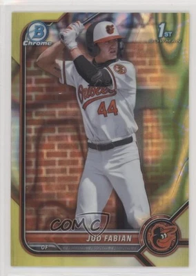 2022 Bowman Draft Chrome Yellow Lava Refractor /75 Jud Fabian #BDC-114 - Image 1 of 2