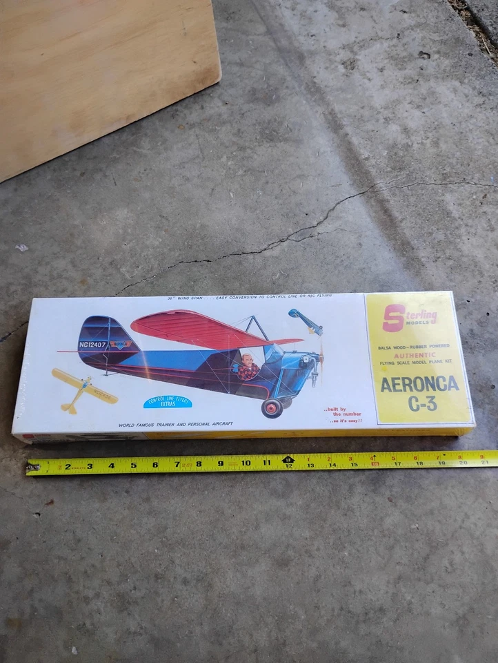 Sterling Models A25 AERONCA C-3 Balsa Plane Kit New Sealed - Image 1 of 4