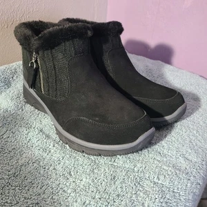 Stivaletti donna Skechers neri facili da andare foderati caldi con zip taglia 11 - Foto 1 di 9
