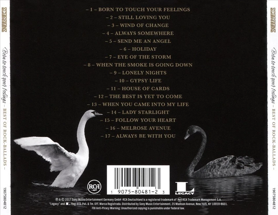 SCORPIONS (GERMANY) - BORN TO TOUCH YOUR FEELINGS: BEST OF ROCK BALLADS * NEW CD - Image 1 of 1