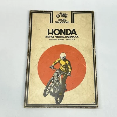 Manual de reparación de servicio Honda Clymer Publications 100-250cc individuales 1970-1972 Foto 1 de 4