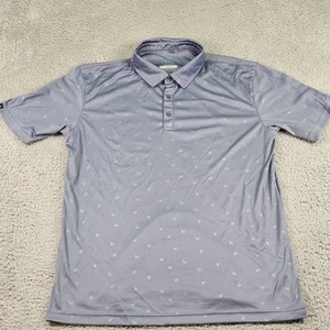 Swannies Polo Shirt Mens Large Gray Golf Performance Short Sleeve Lightweight - Picture 1 of 8
