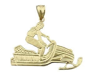 Colgante moto de nieve oro 14K - Imagen 1 de 6