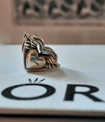 Pandora Charm  Damen Herz Engelsflügel " Mum " Stearling Silber - Bild 1 von 2