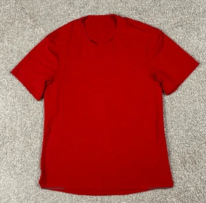 Camisa Lululemon Para Hombre Mediana Roja Reflectante Run Out Manga Corta Ligera - Imagen 1 de 9