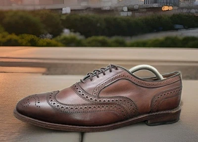 Mens Allen Edmonds McAllister Wingtip Oxford Shoes Sz 9 E Wide Used 6202 - Image 1 of 4