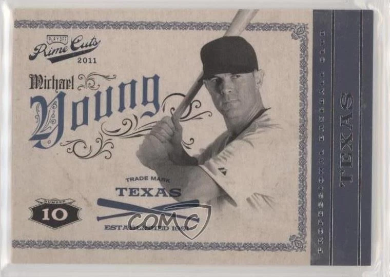 2011 Playoff Prime Cuts /99 Michael Young #33 - Image 1 of 2